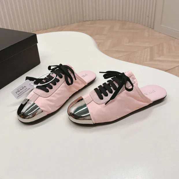 PRA 26S Mule Sneaker Light Pink Sliver Canvas 600622