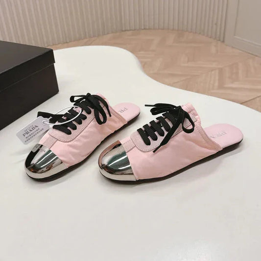 PRA 26S Mule Sneaker Light Pink Sliver Canvas 600622