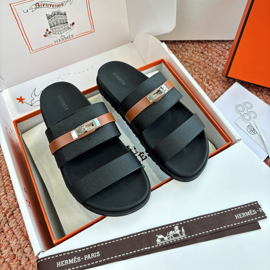 HM Jackson Sandal Black Epsom Leather 648477
