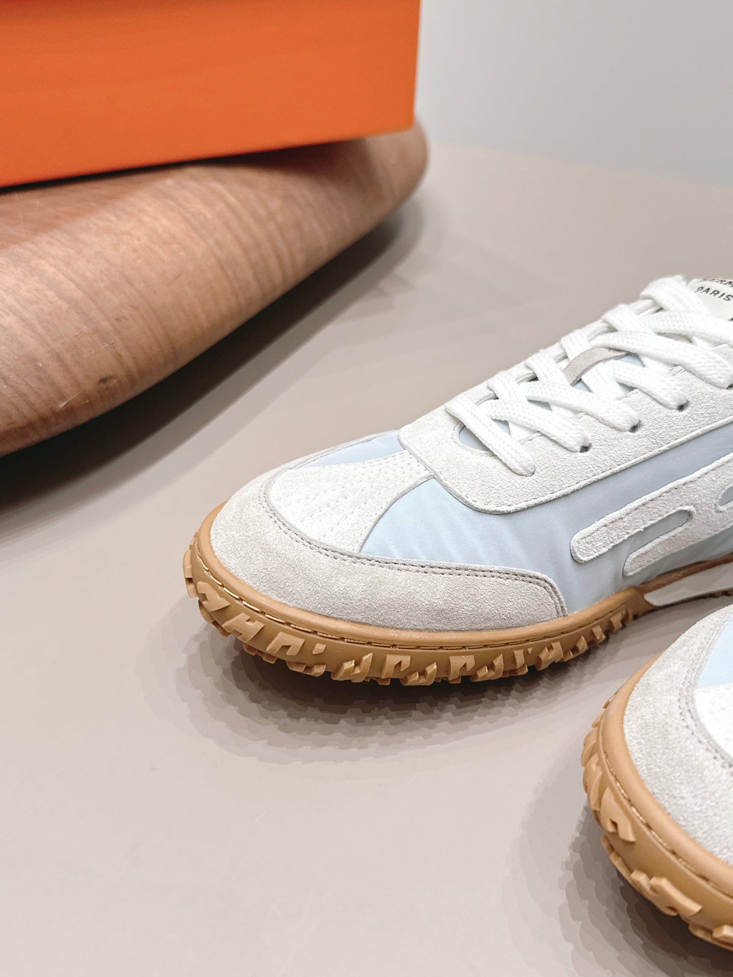 HM 26s Bouncing Sneakers Ice Blue Nylon Suede