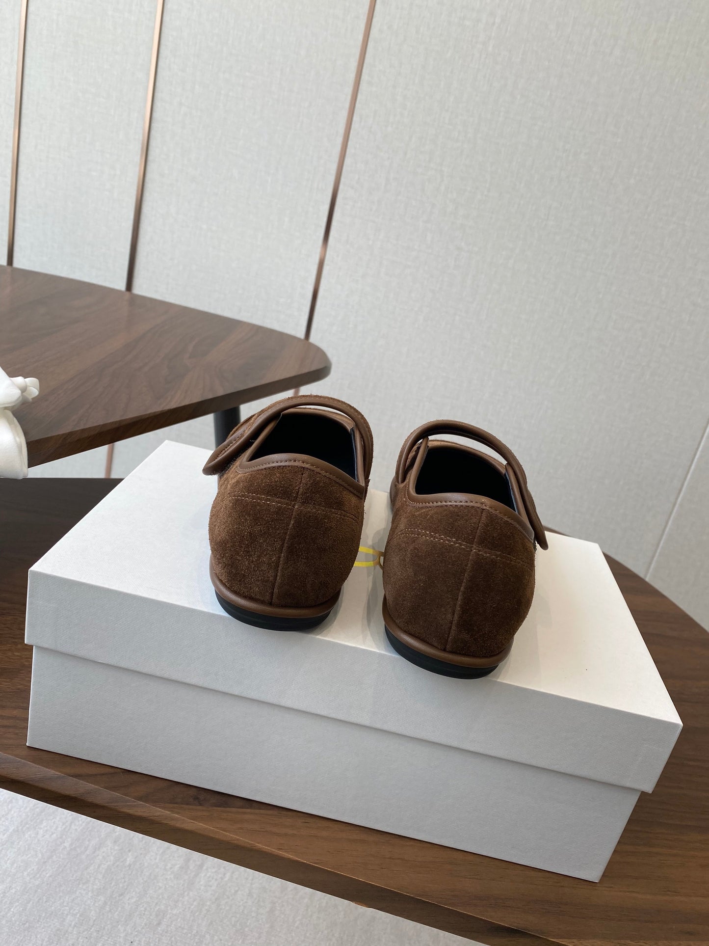 HM 25s Velcro Mary Jane Earthy Brown Suede