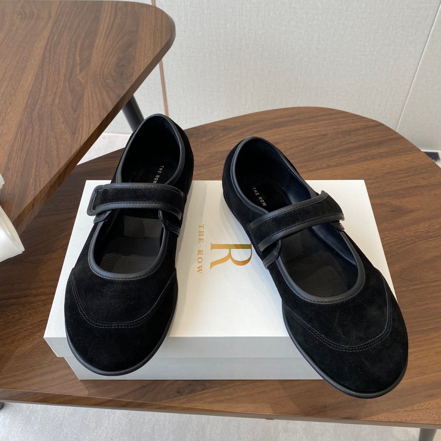 HM 25s Velcro Mary Jane Black Suede