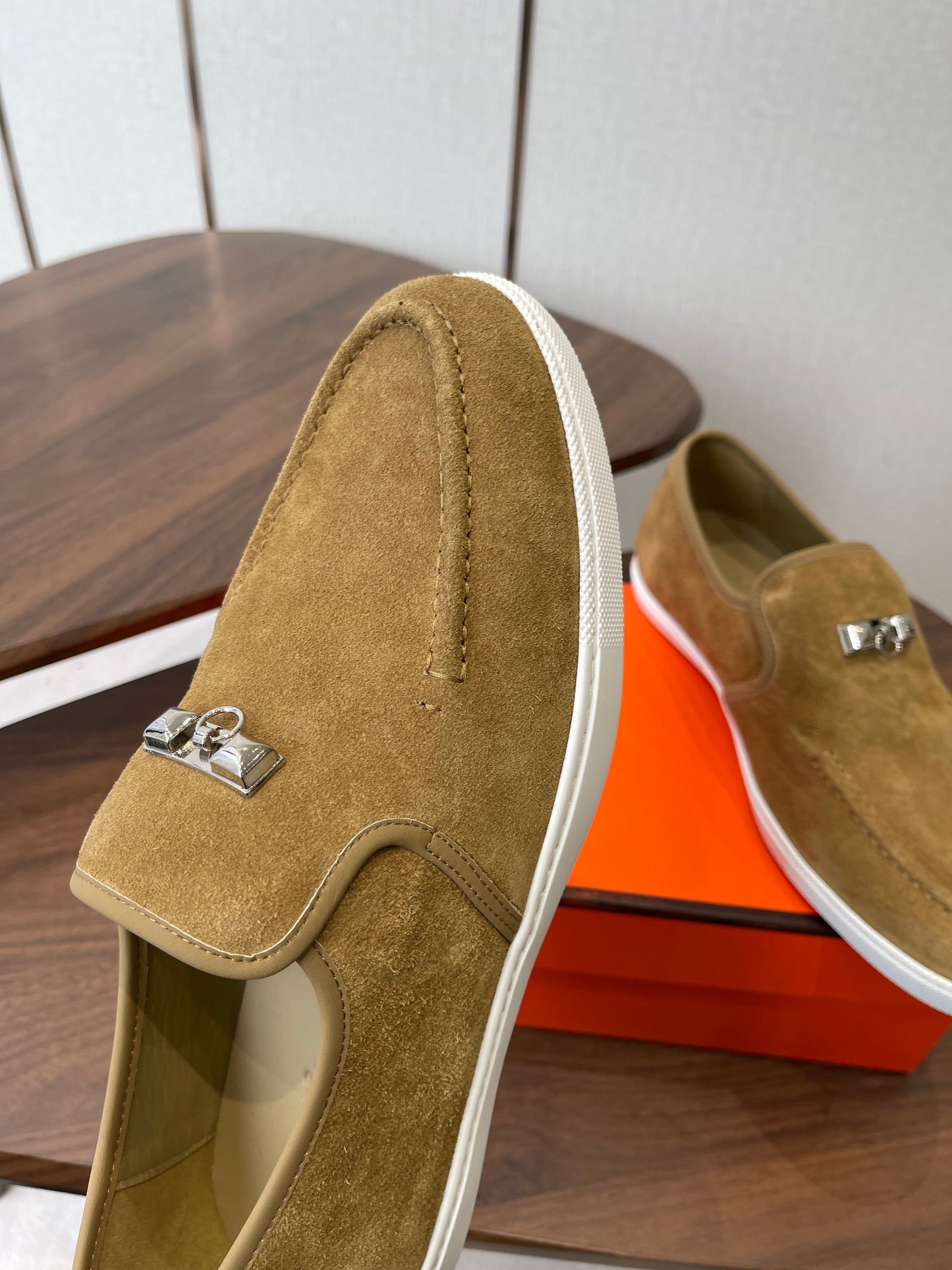 HM Jour Loafers Dark Khahi Suede 579012