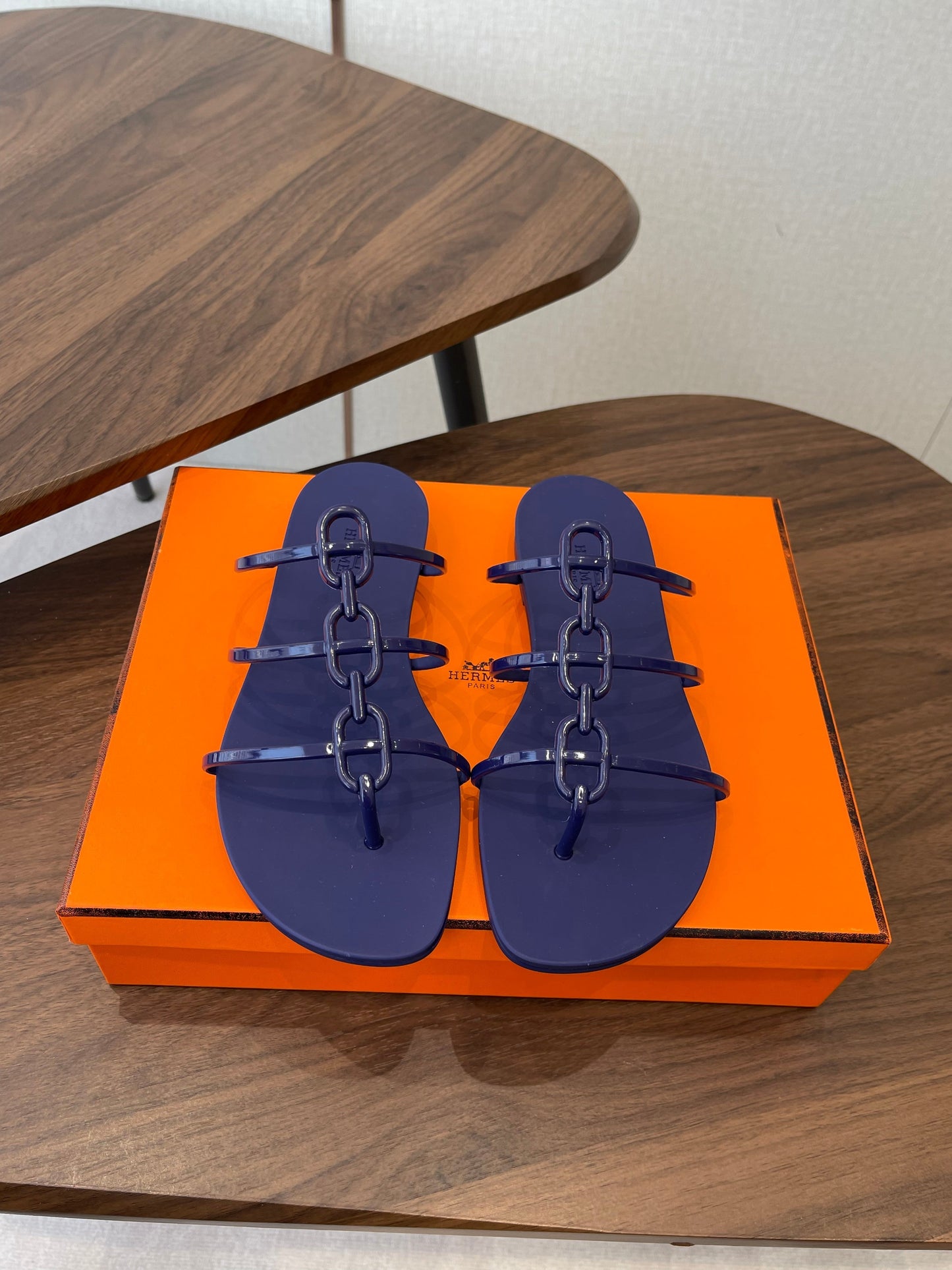 HM 26ss Pig Nose Sandals Ink Blue Rubber 624766