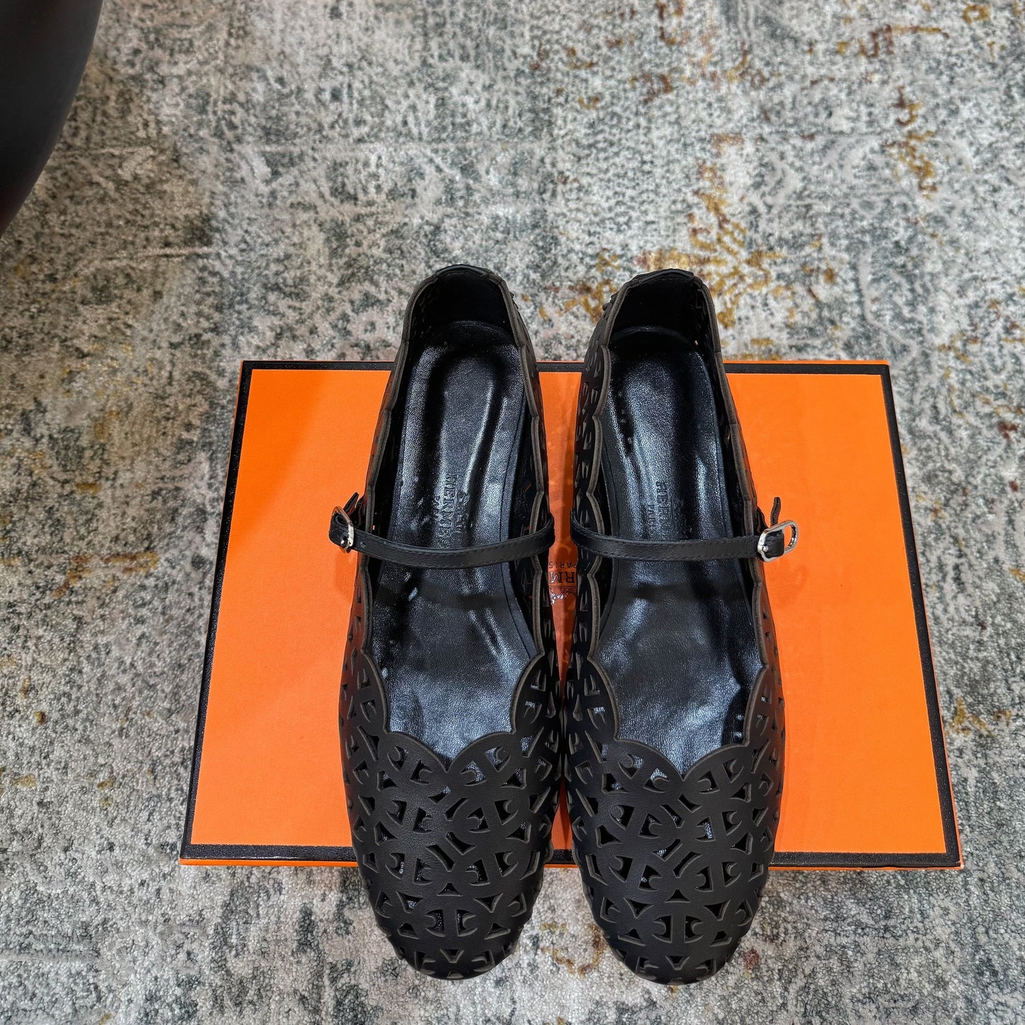 HM Meli Ballet Flat Black Lambskin 799549