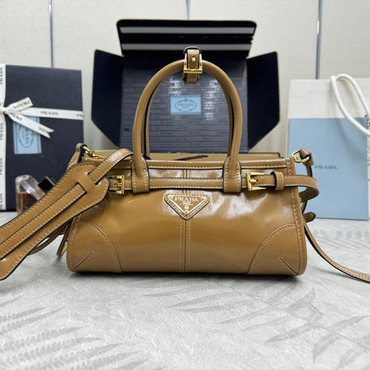 Pra Bonnie Bag 24cm Camel Leather 293958