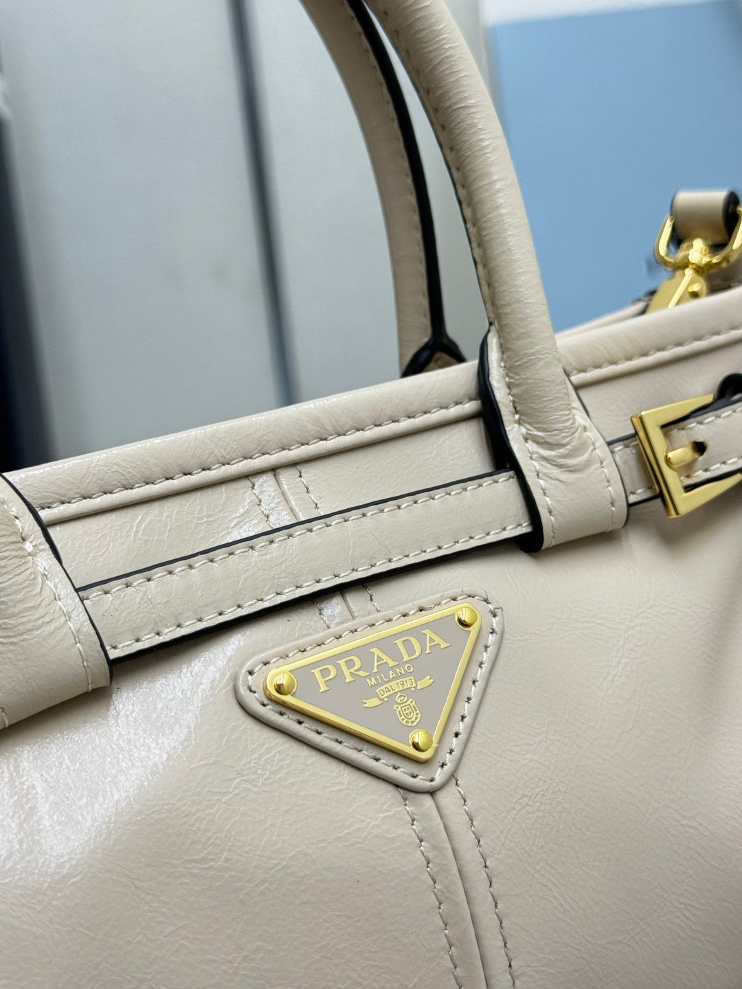 Pra Bonnie Bag 24cm Khaki Leather 293961