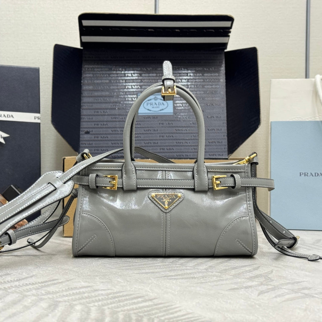 Pra Bonnie Bag 24cm Grey Leather 293964