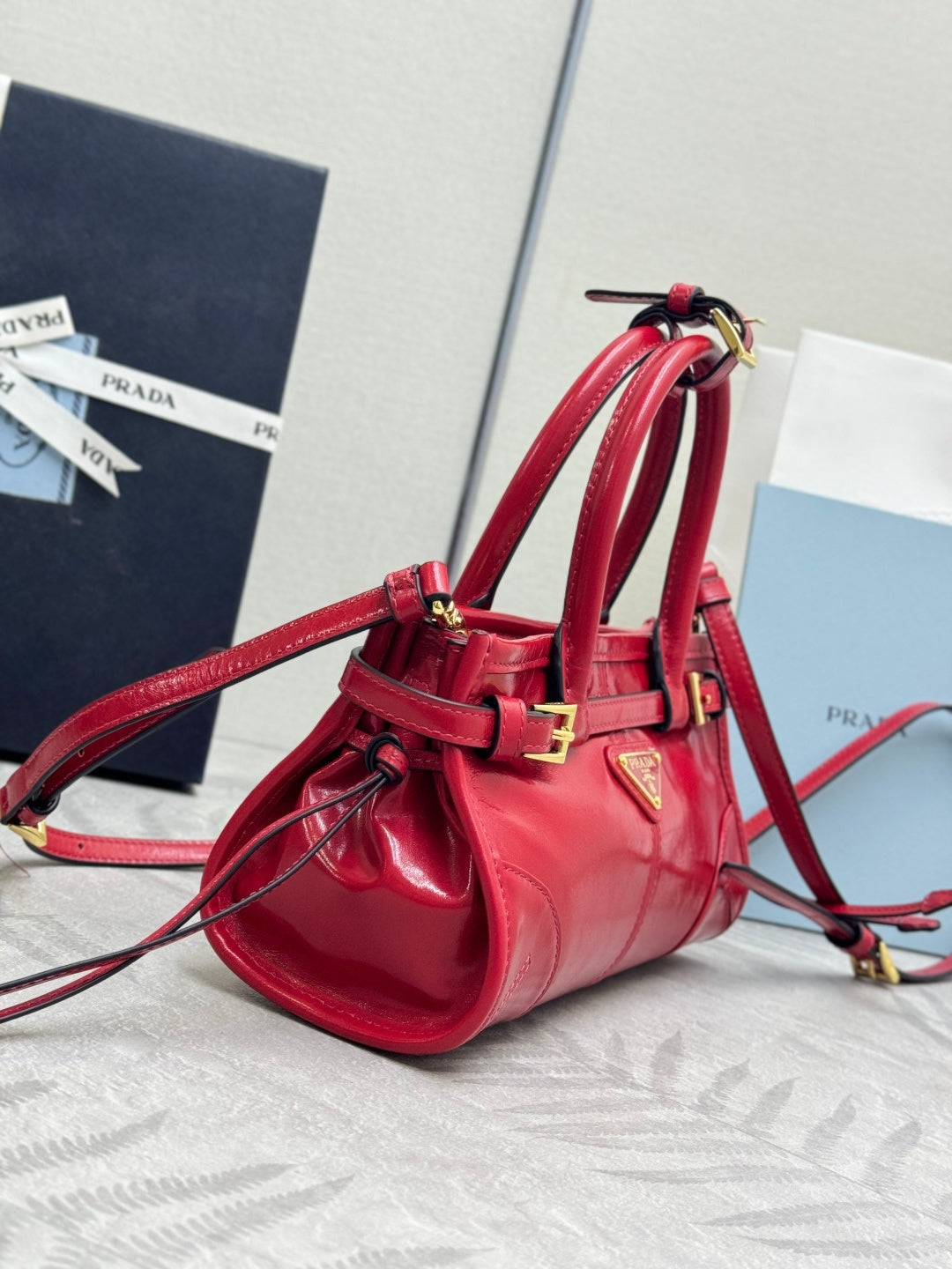 Pra Bonnie Bag 24cm Red Leather 293969
