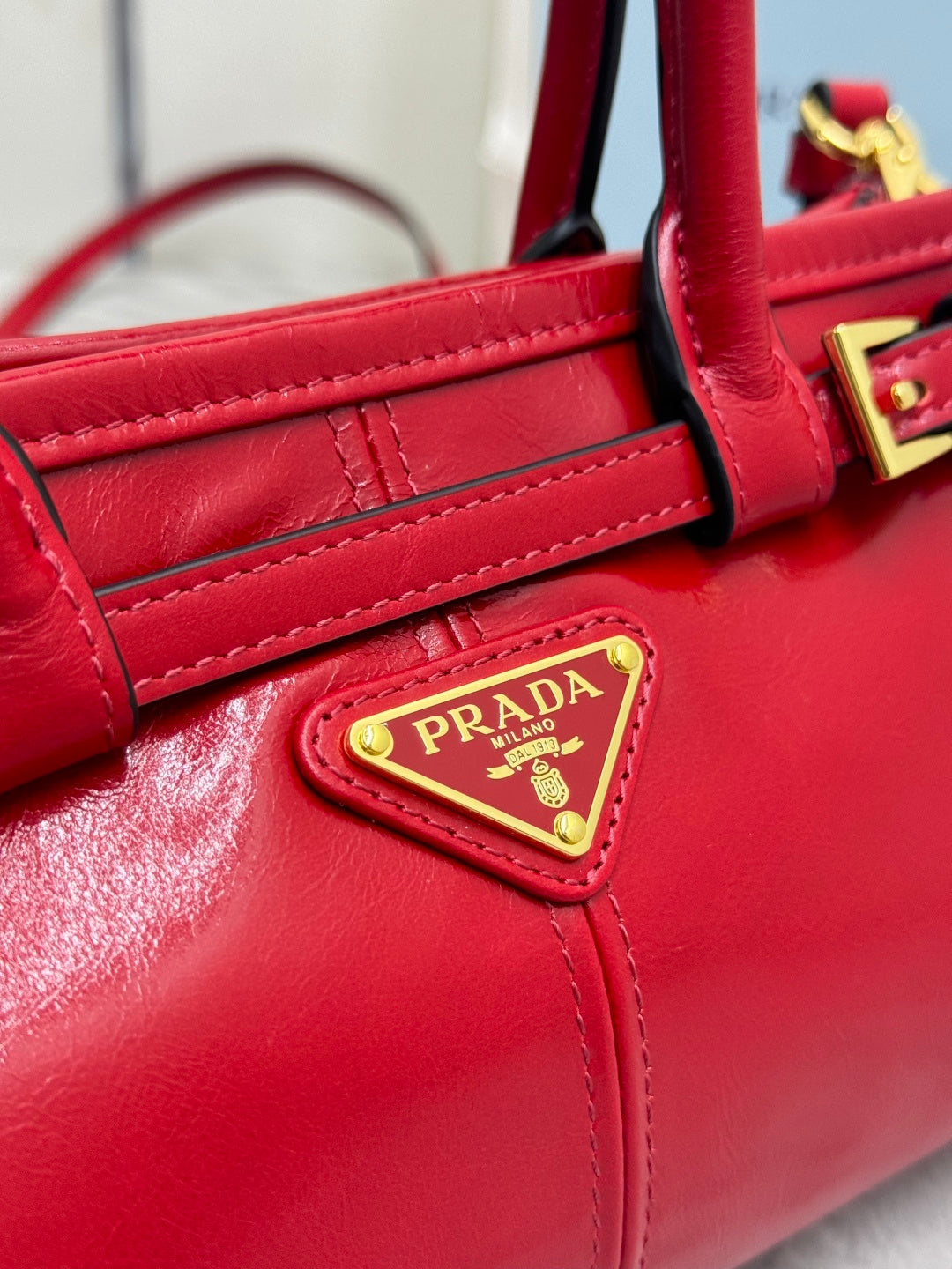 Pra Bonnie Bag 24cm Red Leather 293969