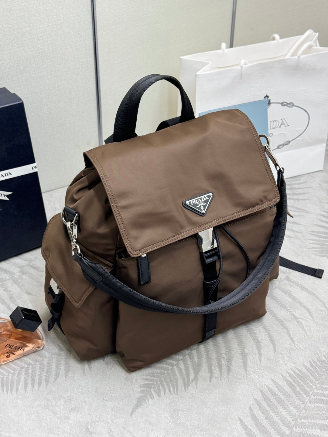 Prada Explore Backpack Brown Re-Nylon 294077