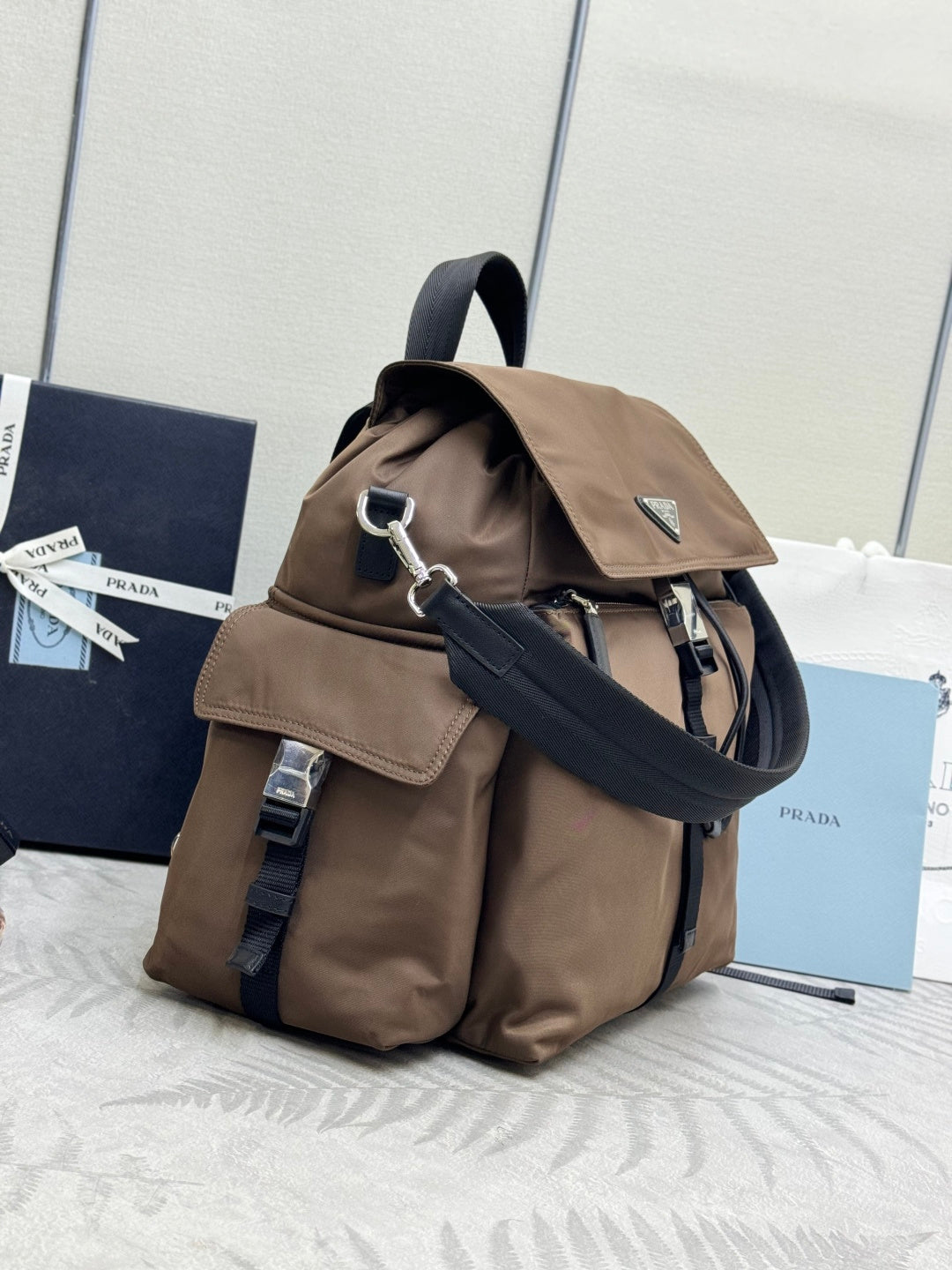 Prada Explore Backpack Brown Re-Nylon 294077