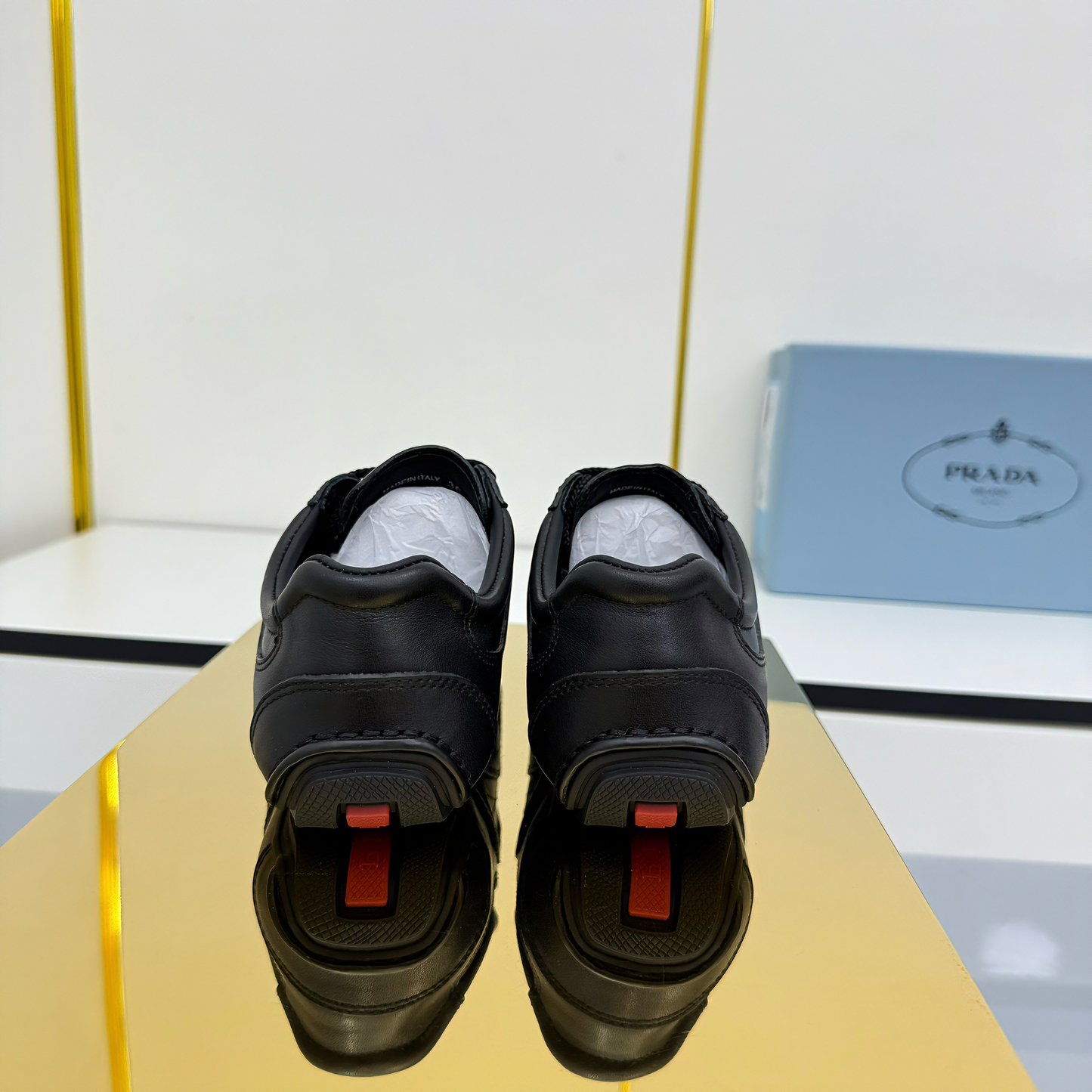 Prada Montecarlo Sneakers Black Cowhide 565696