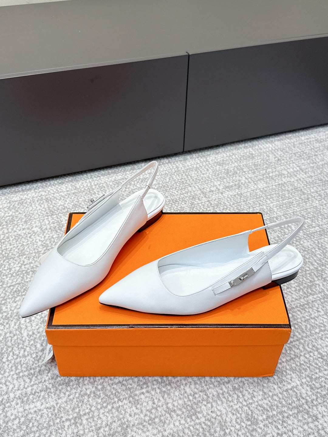 HM Lover Slingback White Calfskin 461889