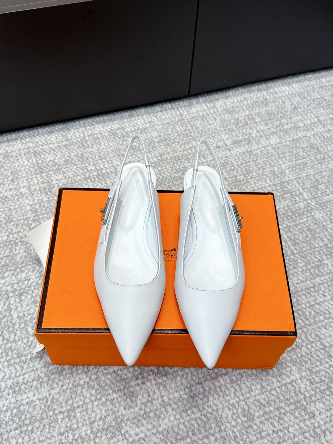HM Lover Slingback White Calfskin 461889