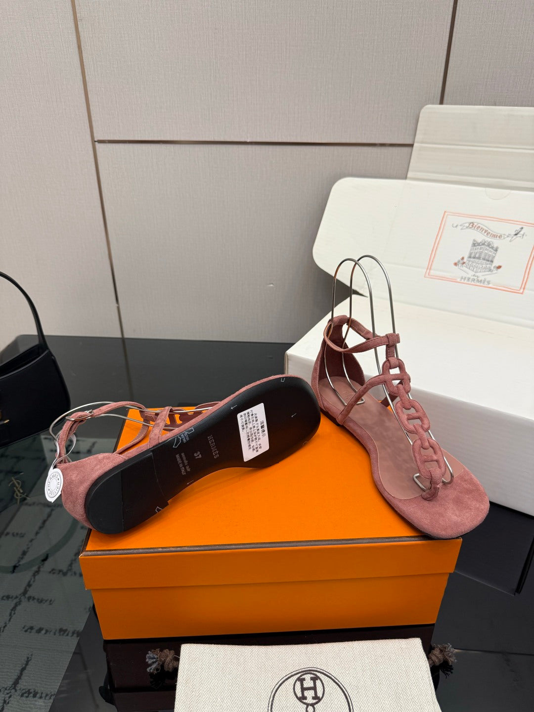 HM Milos Sandal Rust Rose Suede 829167