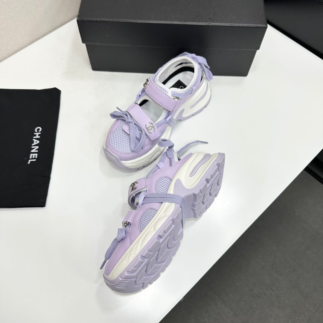 Chanel 2026 Premium Casual Sneakers 55mm Mesh Calfskin 894895