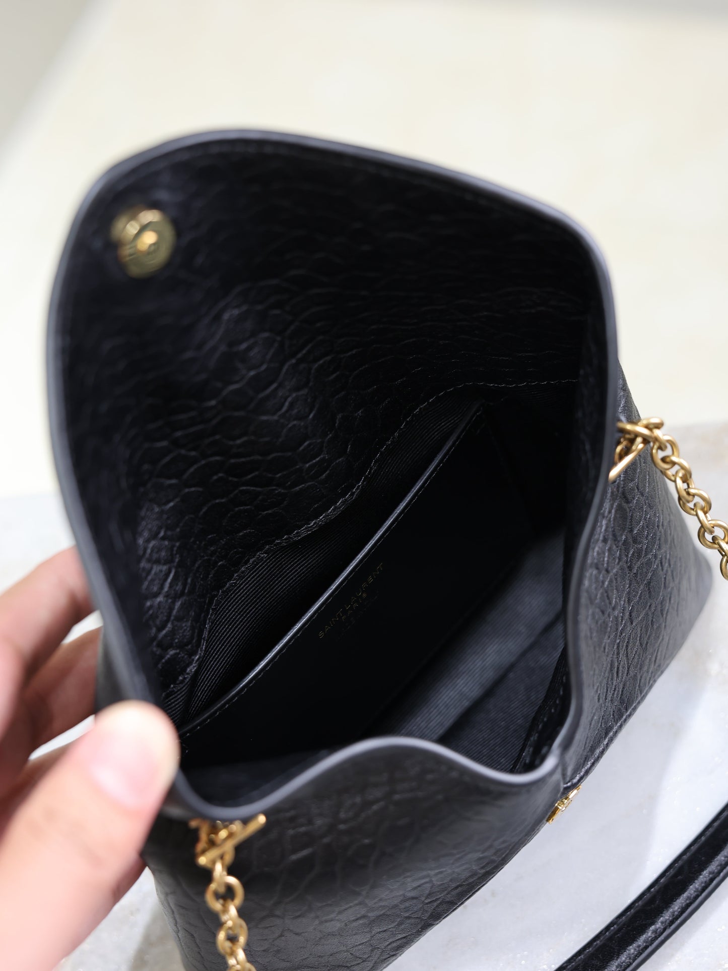 Prada Calypso Bag 19cm Black Elephant Leather