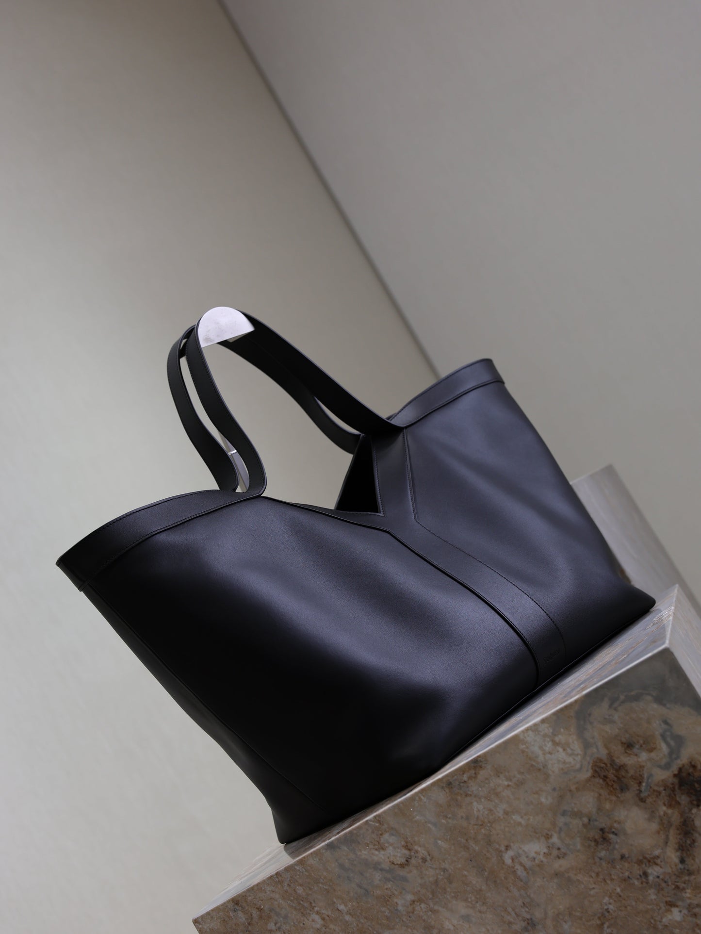 Prada Y Tote Bag Black Cowhide