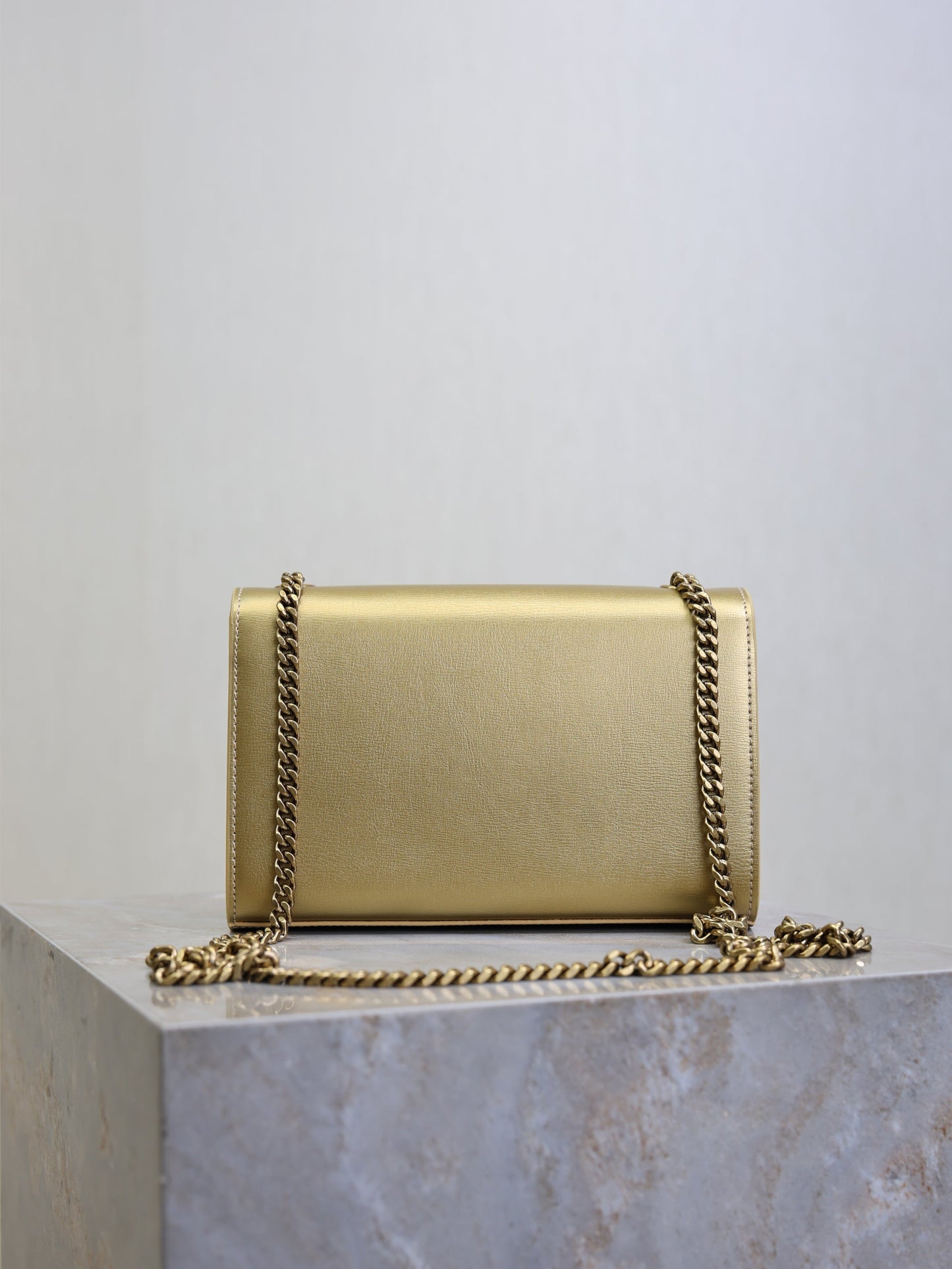 Prada Kate Small Bag 20cm Gold Metallic Calfskin.
