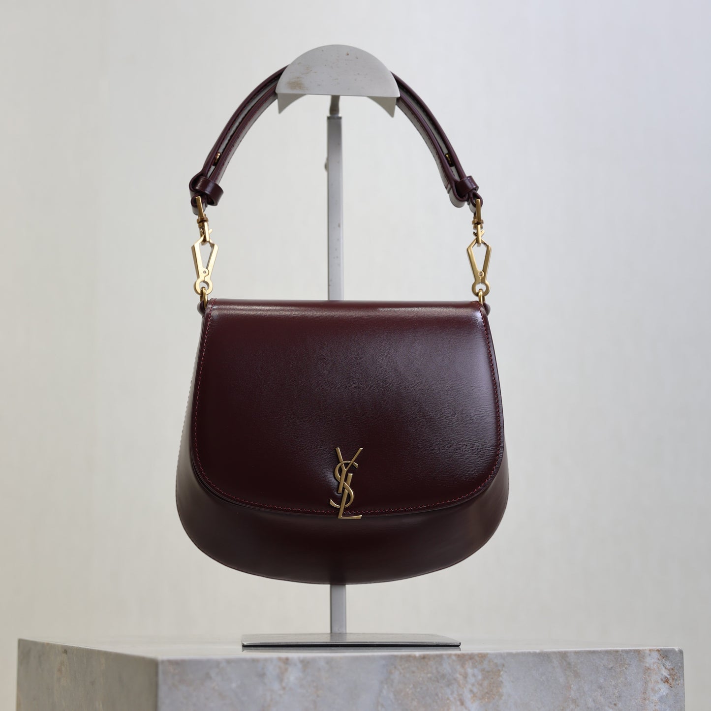 Prada Mini Voltaire 21cm Burgundy Calfskin GHW