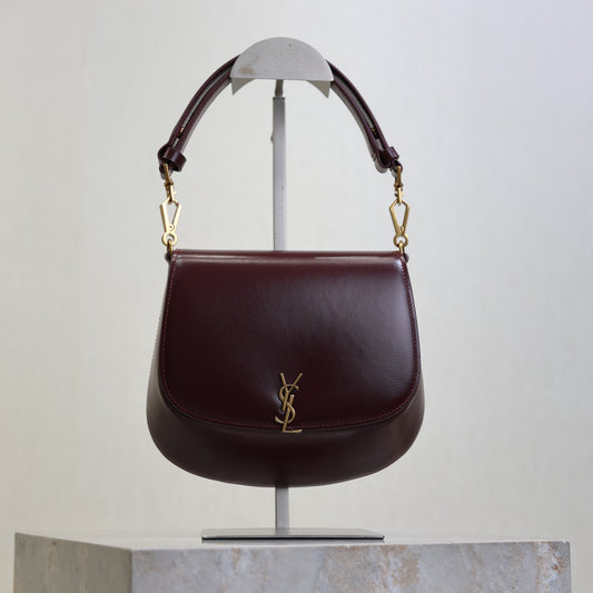 Prada Mini Voltaire 21cm Burgundy Calfskin GHW