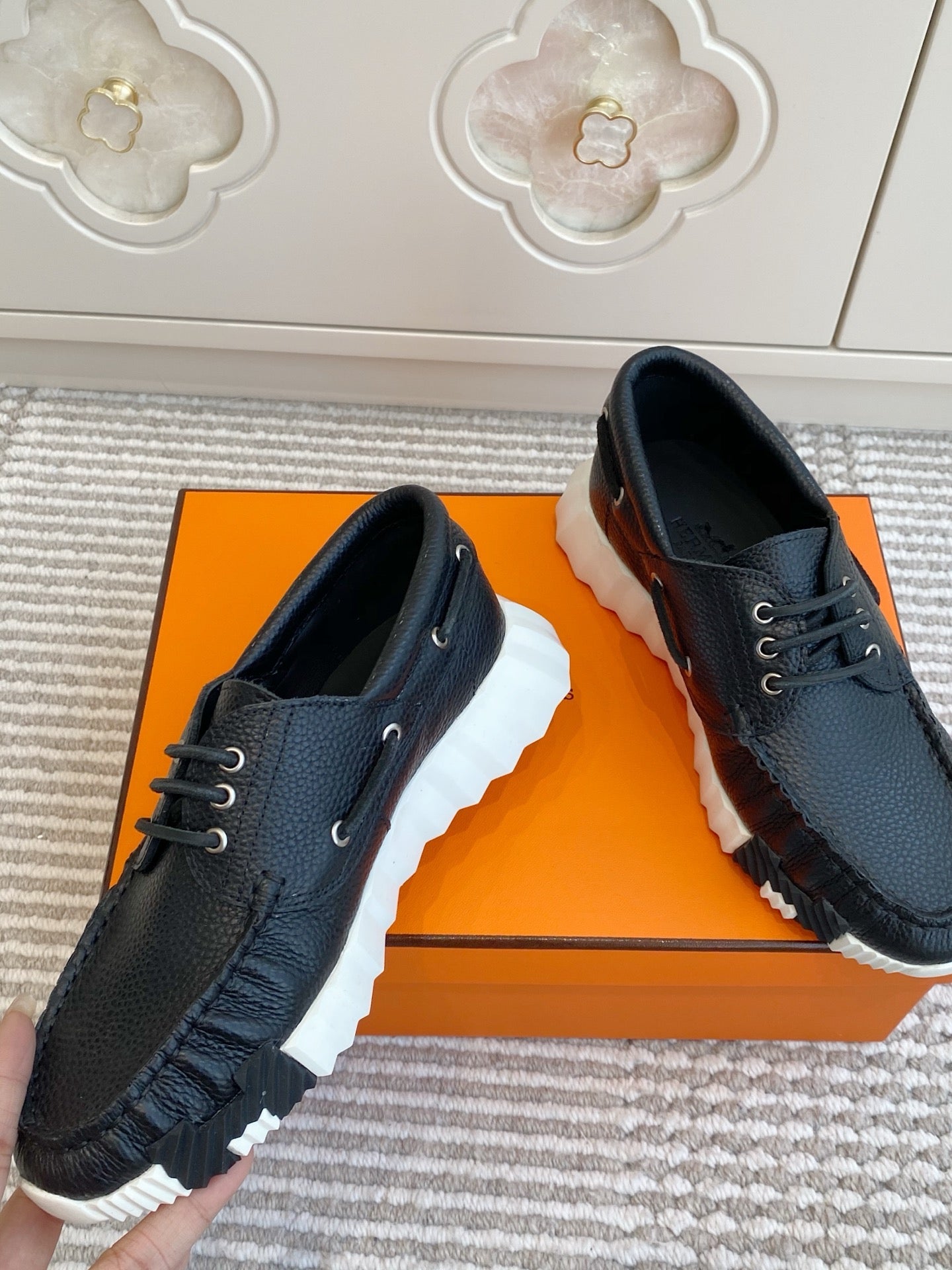 HM Ketch Sneakers Black Grain Cowhide