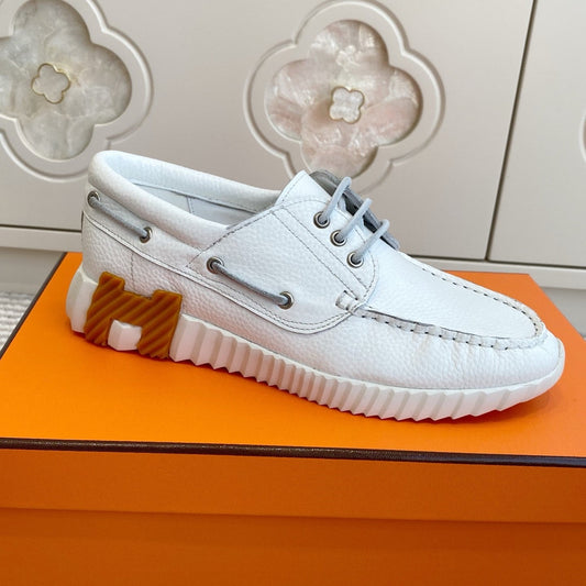 HM Ketch Sneakers White Grain Cowhide 776729