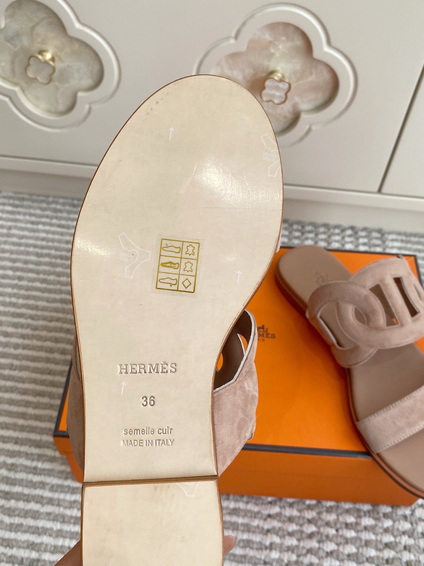 HM Lagune Sandal Light Khahi Suede 776538