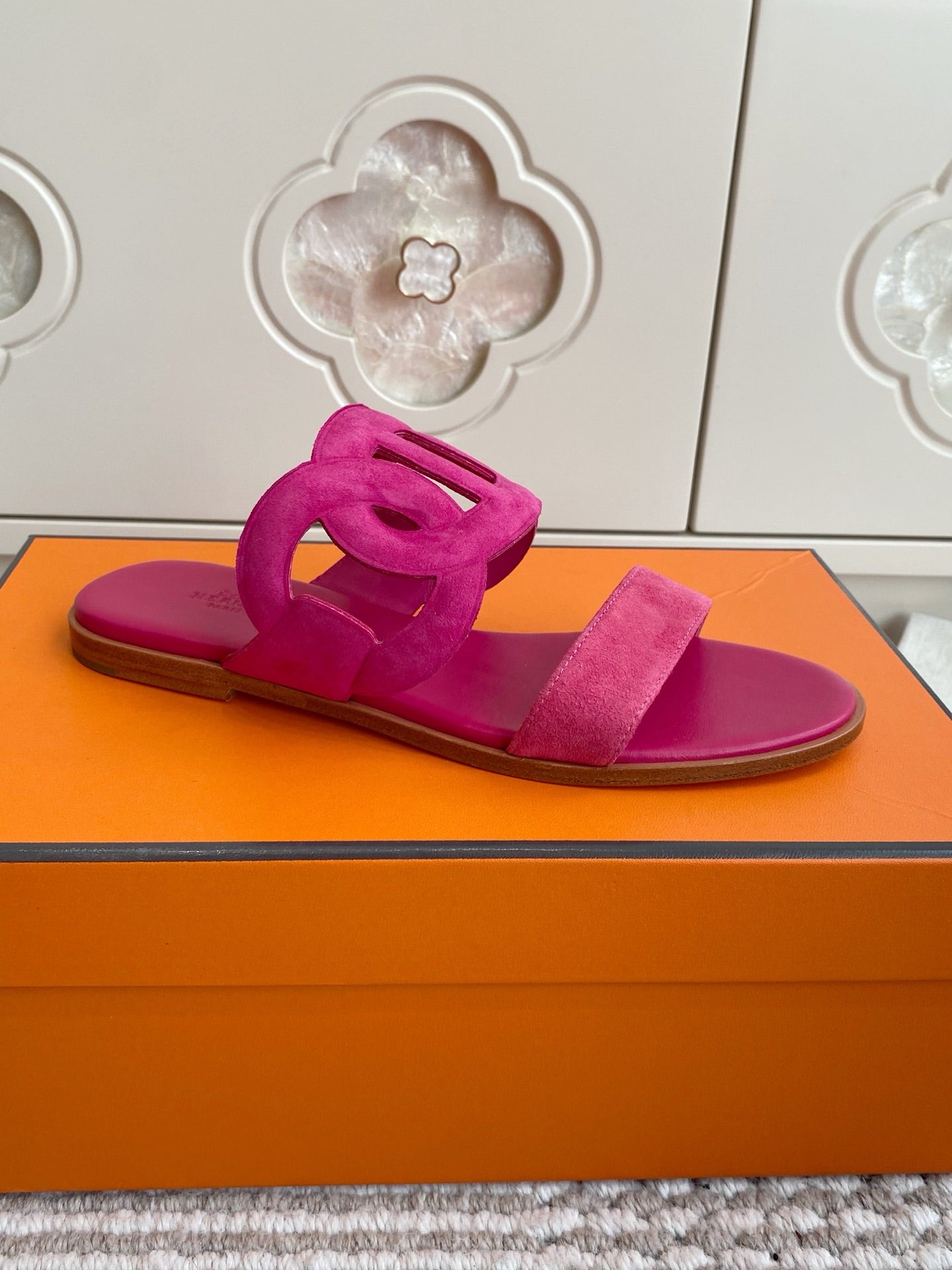 HM Lagune Sandal Hot Pink Suede