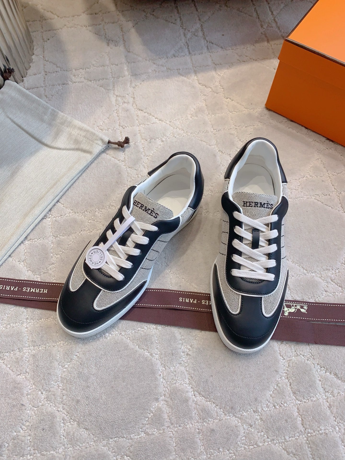 HM Match Sneaker Dark Blue Cotton Lambskin 615225