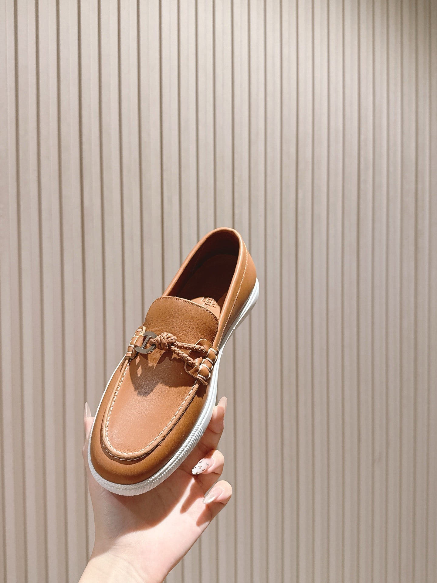 HM 25s Ignacio Loafer Caramel Sheepskin Rubber 445338