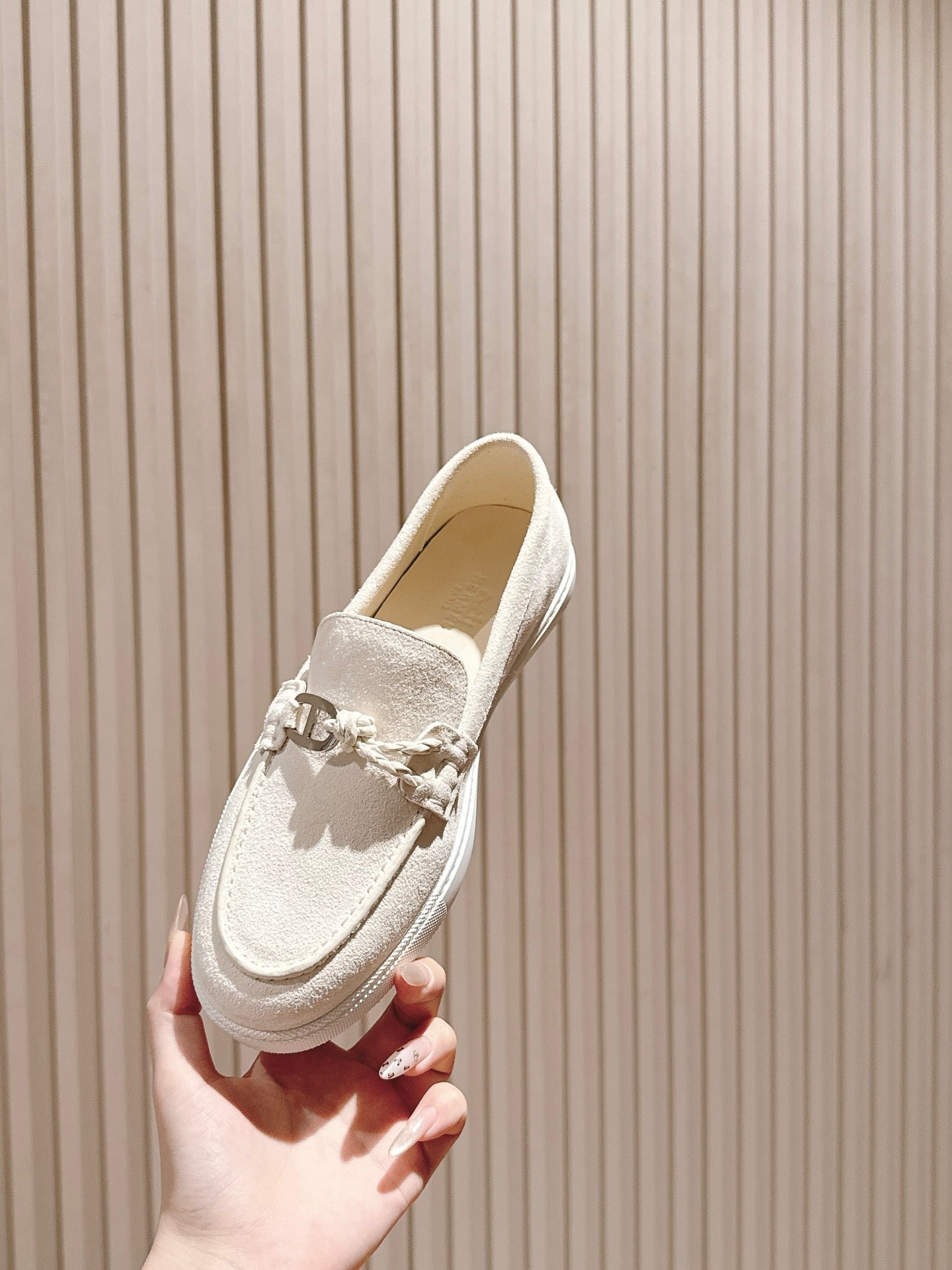 HM 25s Ignacio Loafer White Suede Rubber 445339
