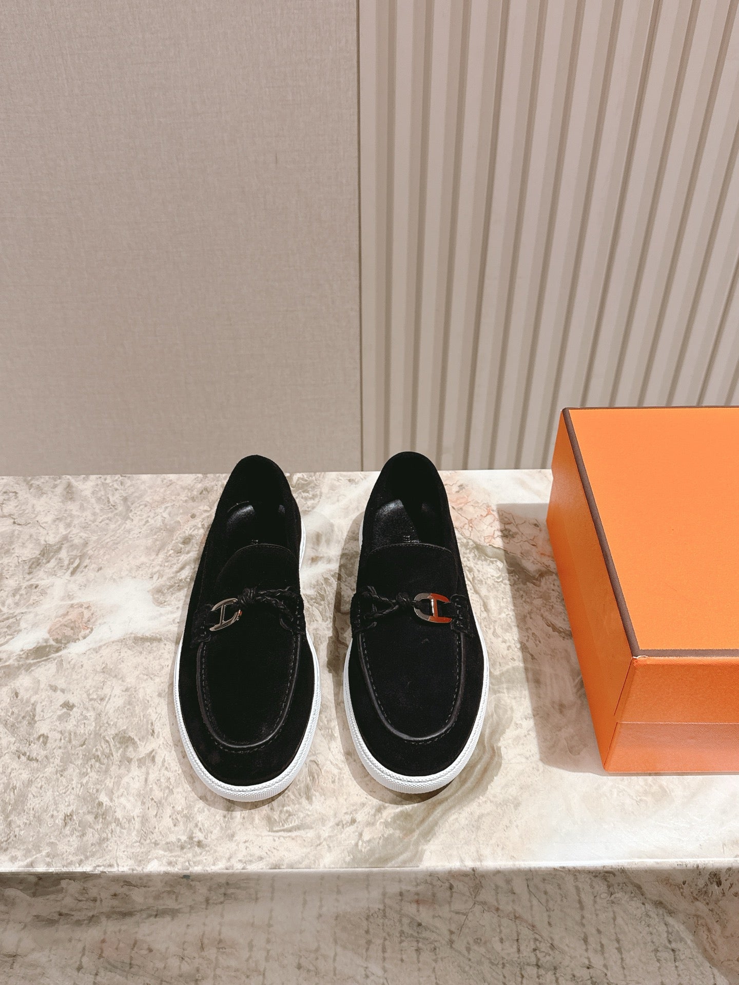 HM 25s Ignacio Loafer Black Suede Rubber 445348