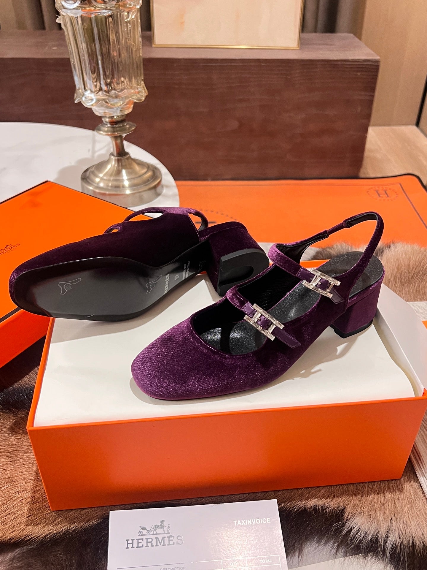 HM Jackie 50 Pump Purple Velvet 680228