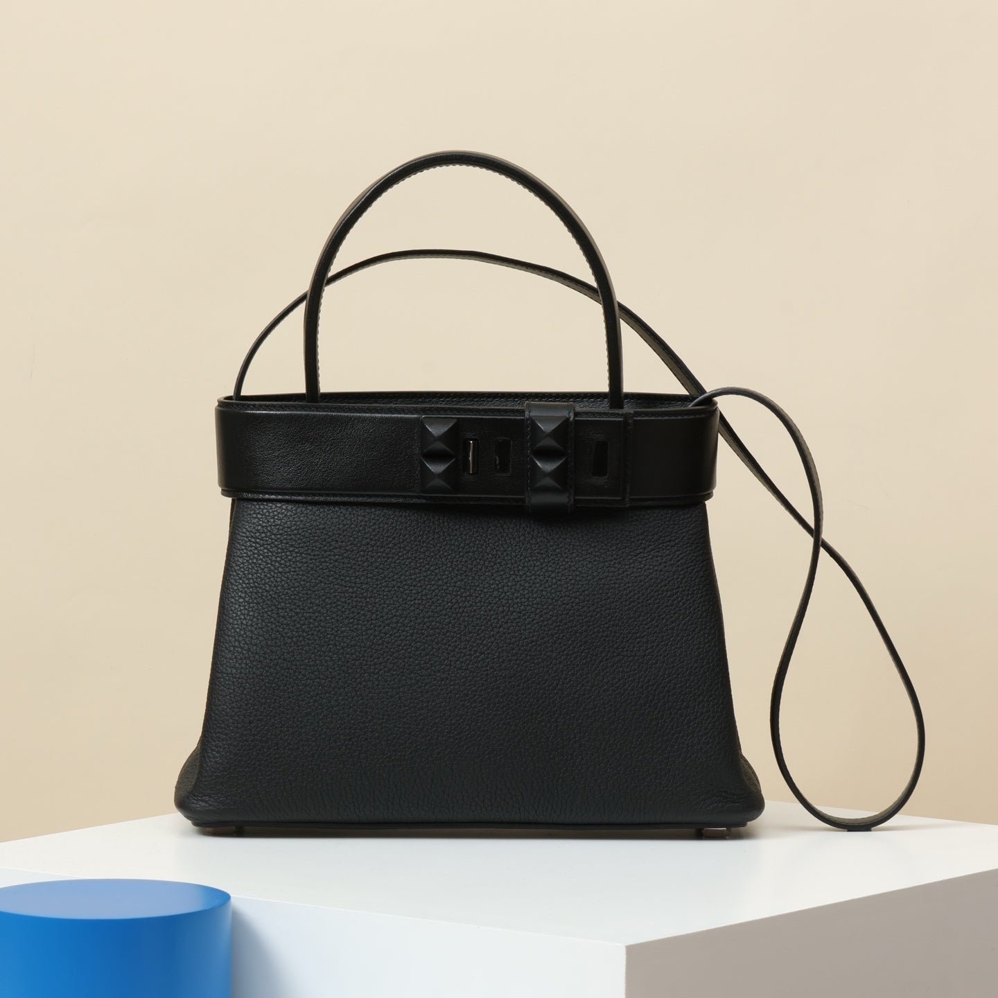 HM Medor Bag With Collier De Chien Clasp Black Togo And Swift Calfskin 269924