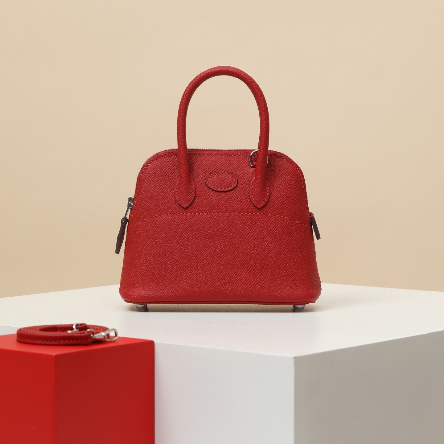 HM Bolide Bag 15cm Red Epsom Leather 284519