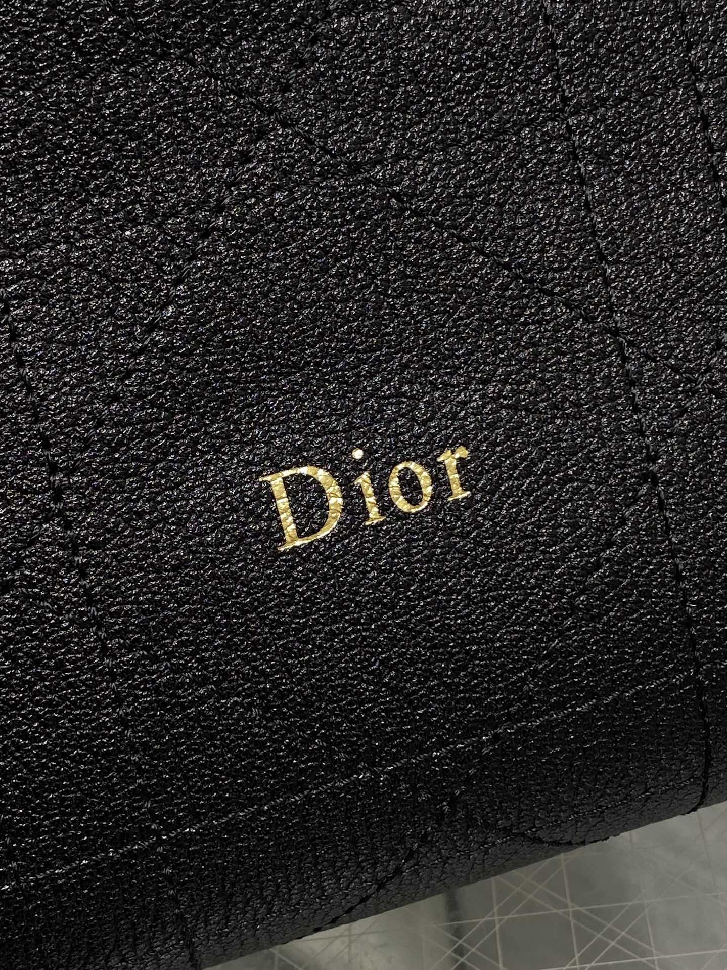 Dior 2026 Diorly Bag 31.5cm Black Flat Cannage Calfskin 286592