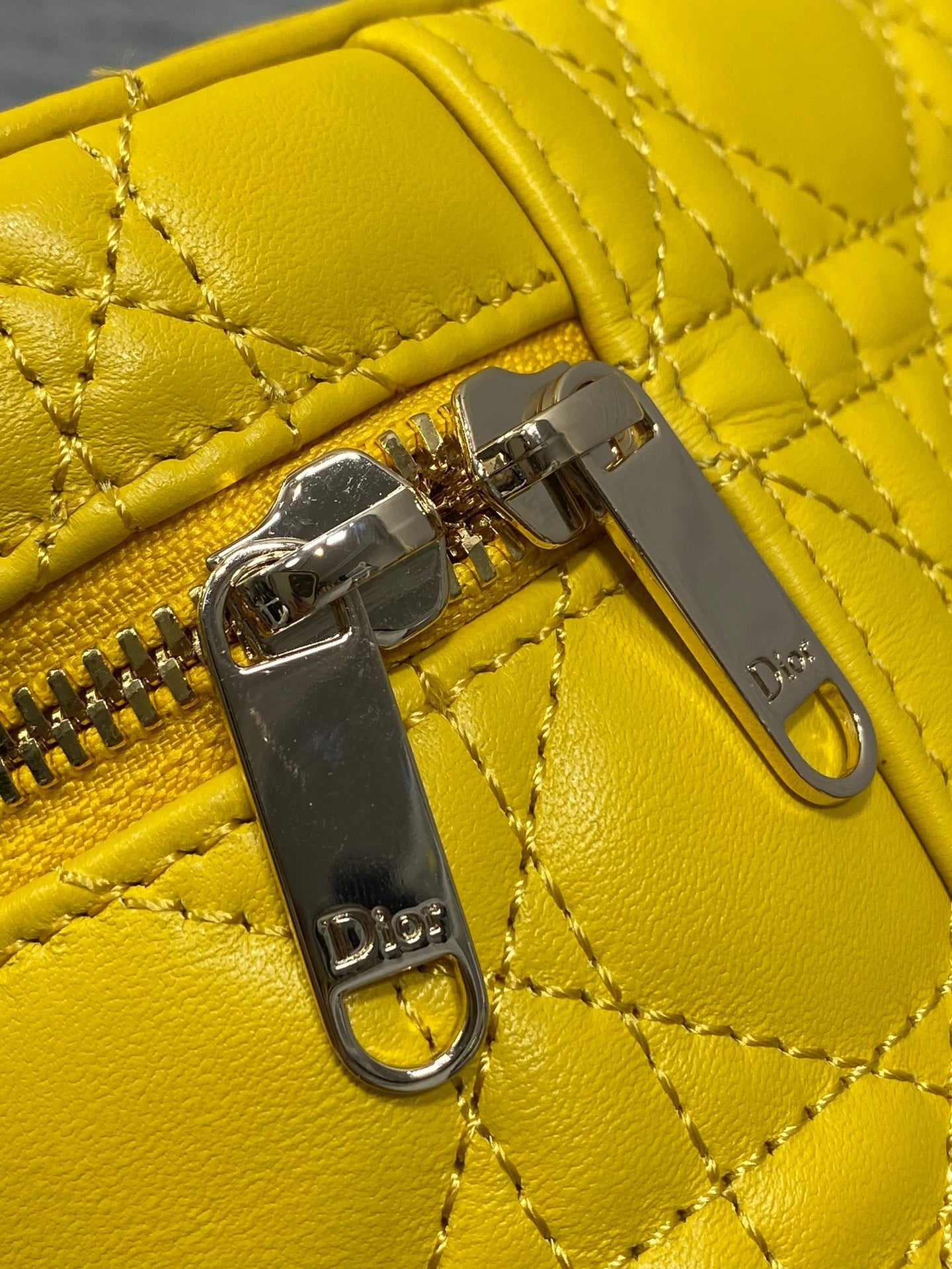 Dior 2026 Vanity Bag 17.5cm Yellow Cannage Lambskin 286426