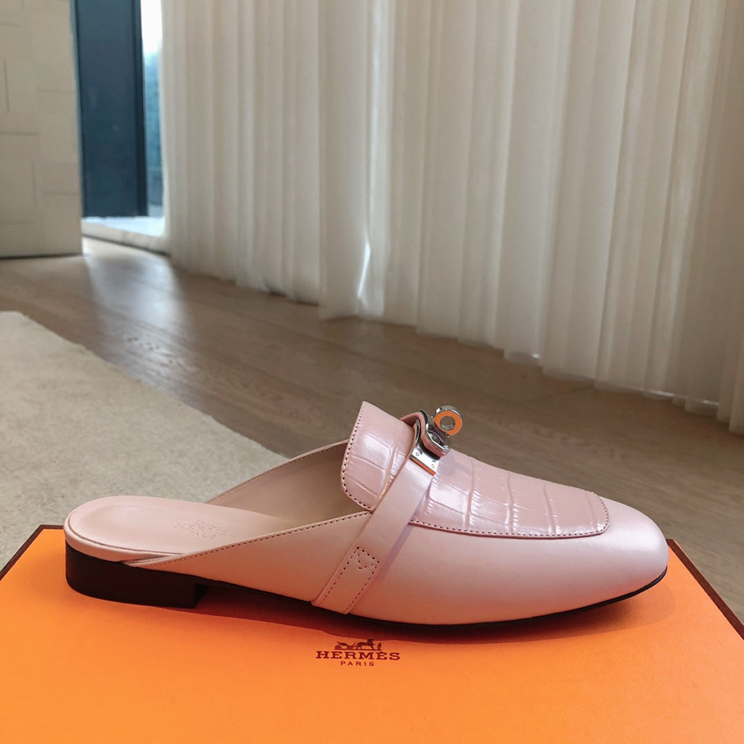 HM OZ Mule Pink Cowhide 756844