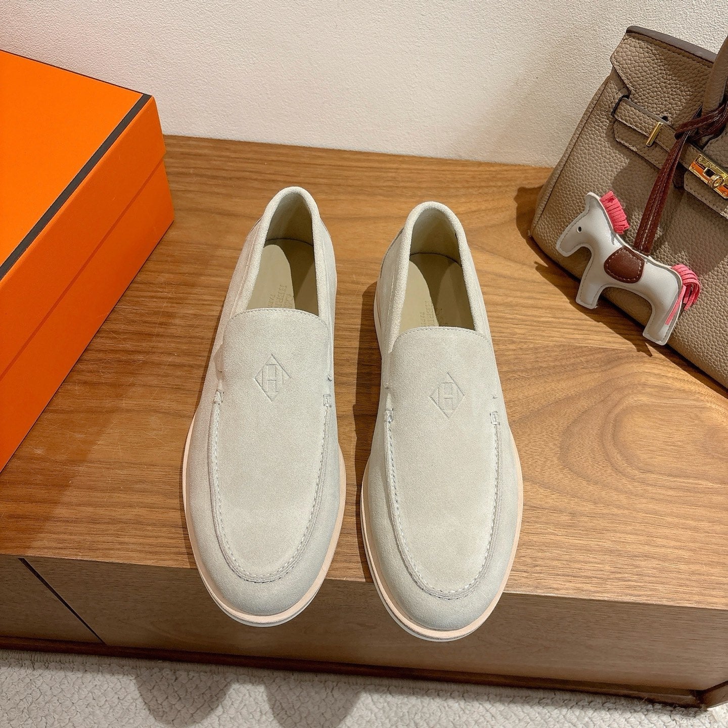 HM Impact Loafers Light Grey Suede 526170