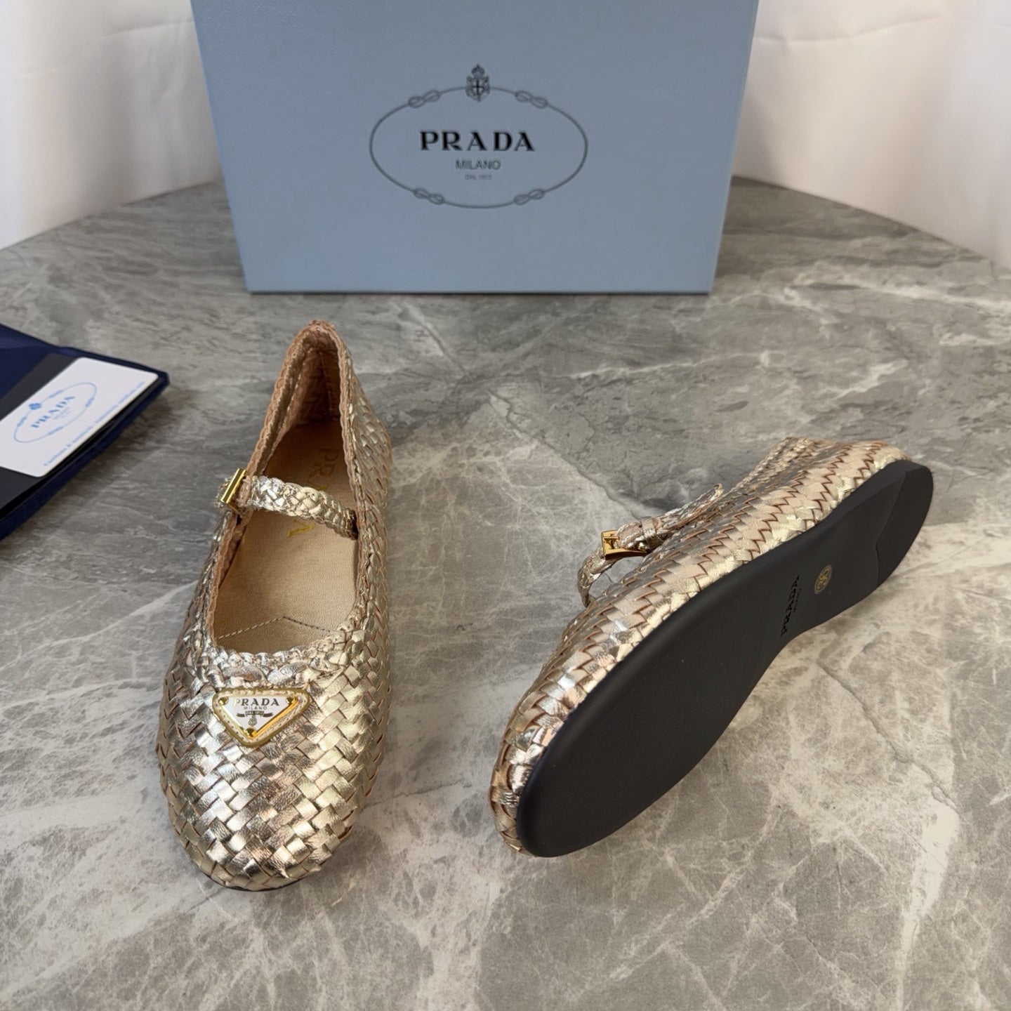 Pra 26s Ballerinas Gold Leather 635151