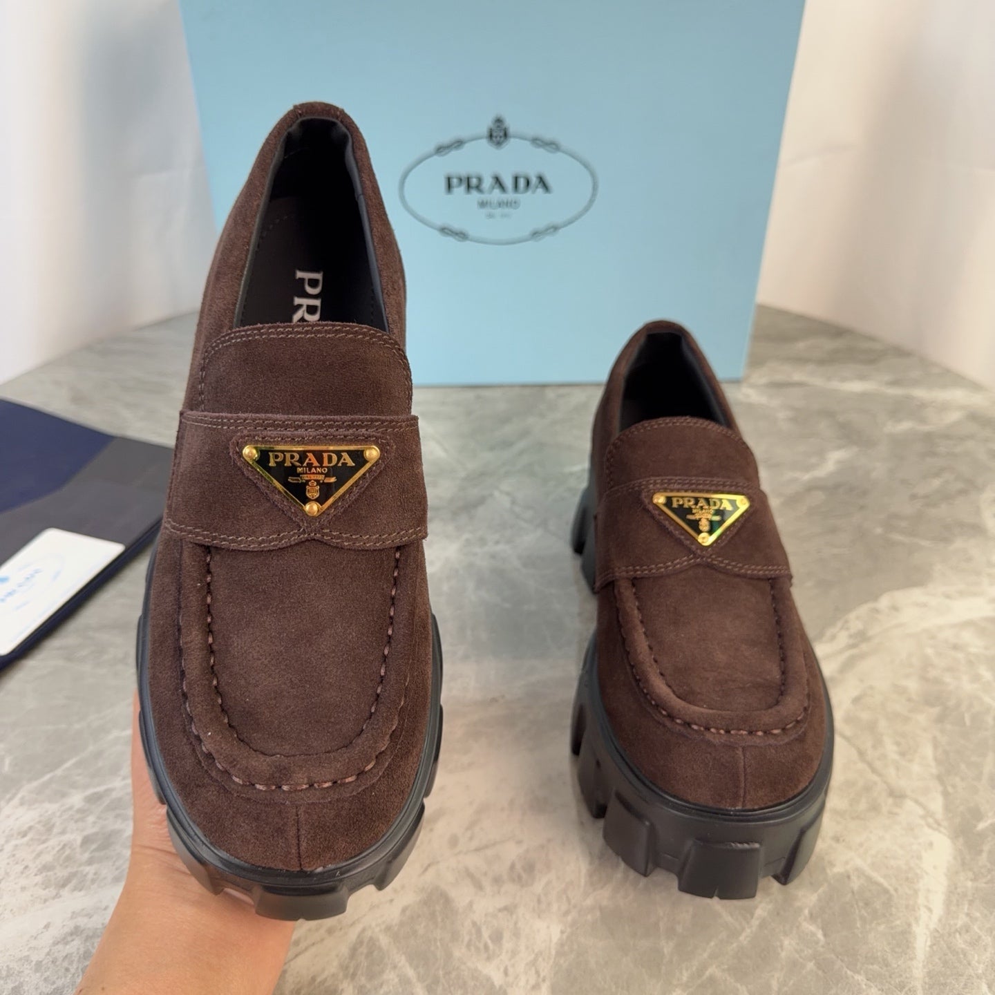 Pra 26s Loafer Brown Suede Leather 635164