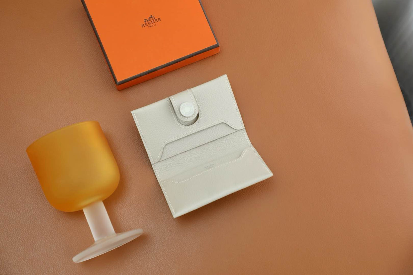 HM R.M.SCard Holder Off White Togo Leather 284482