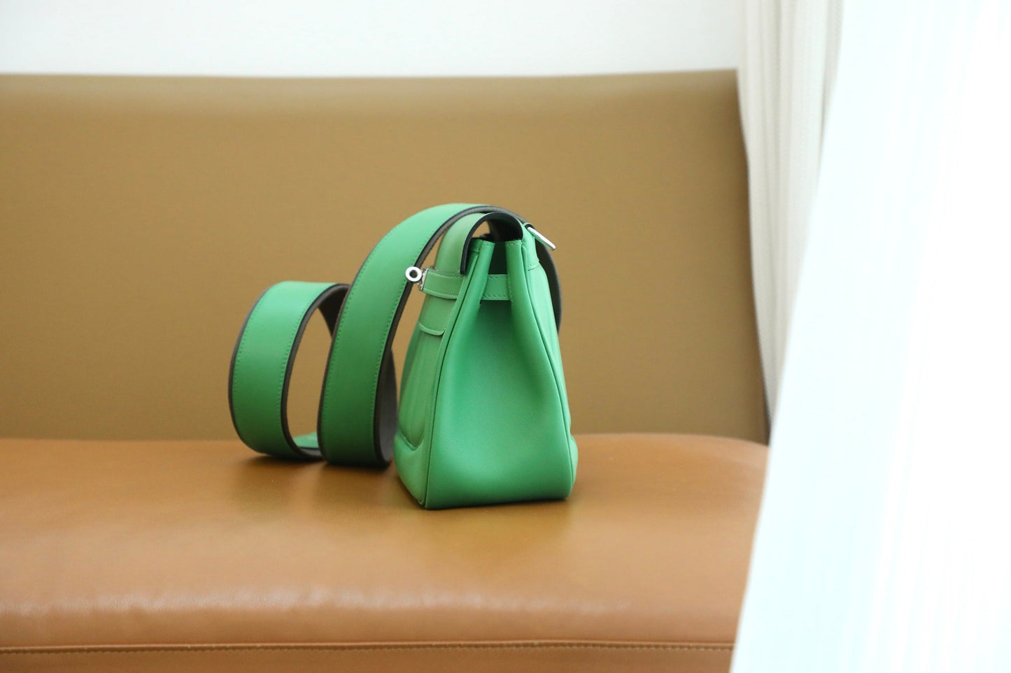 HM Berline Bag 28cm Green Calfskin 284547 (Production time: 25 days)