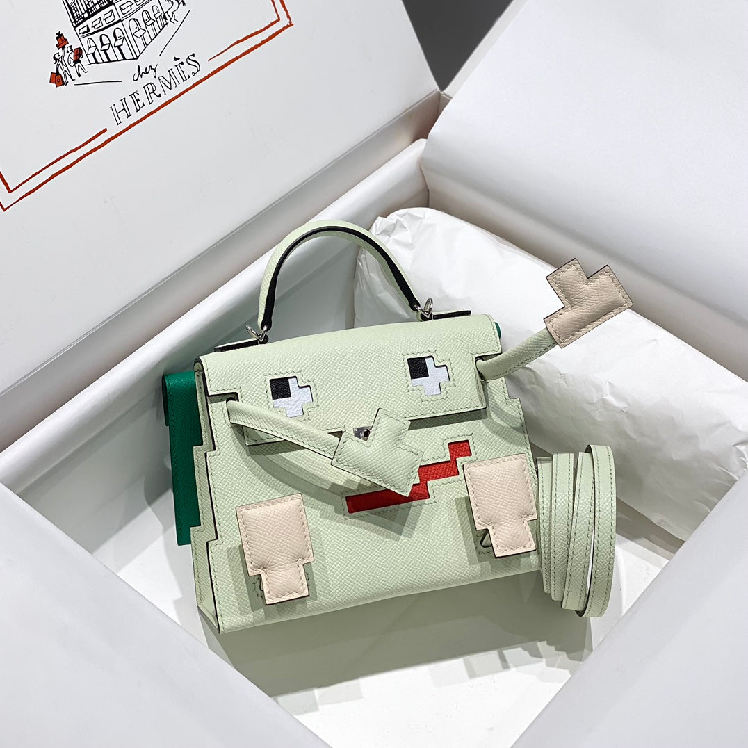Hermes 2026 Kelly Doll Picto Bag Swift Leather 219883
