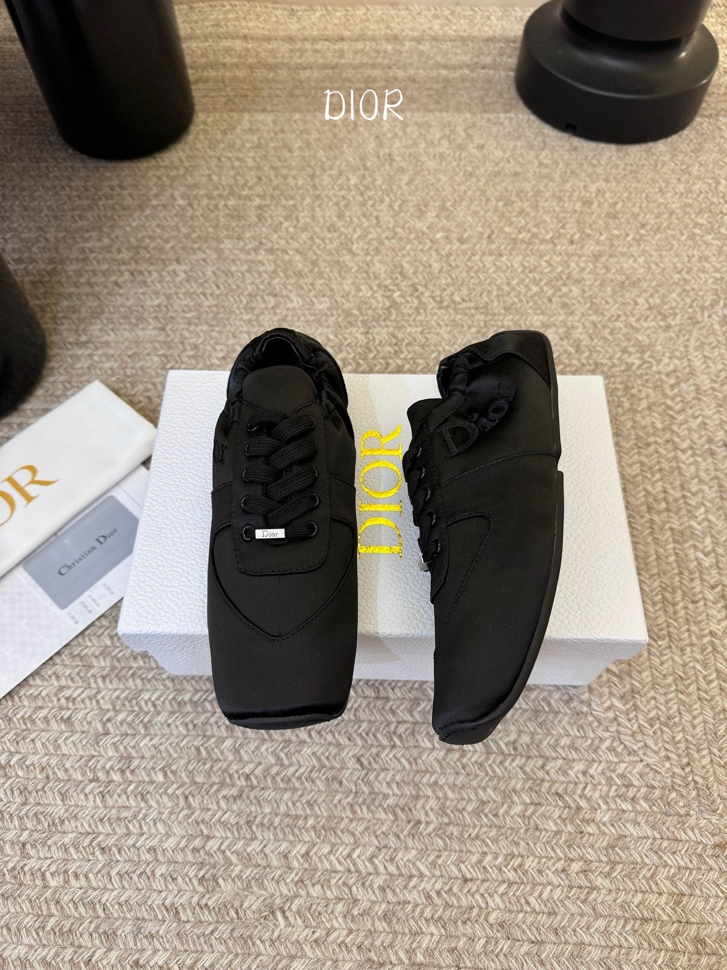CD 26A Square Toe Casual Sneakers Cowhide Fabric