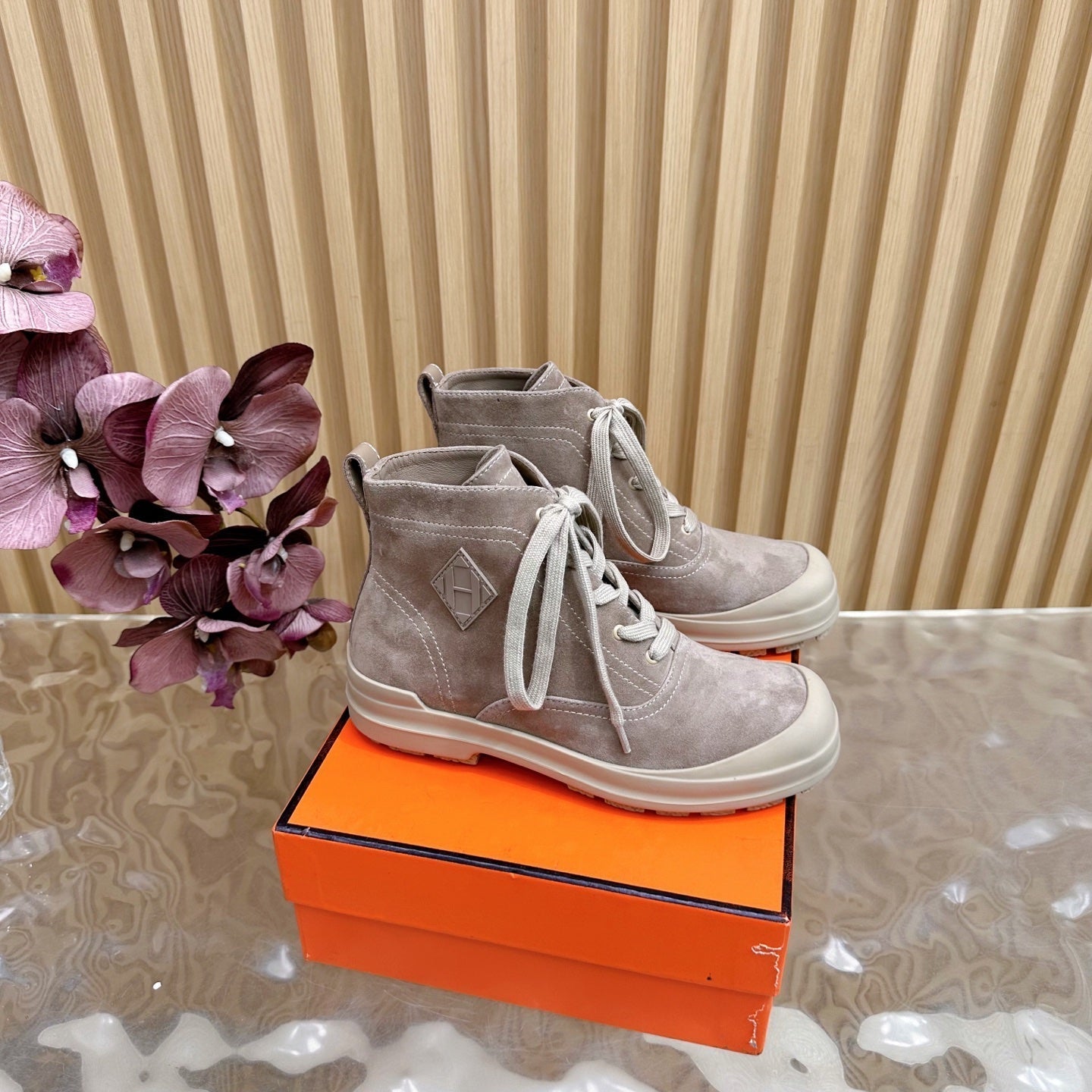 HM Kooler Ankle Boot Muted Beige Suede 498194