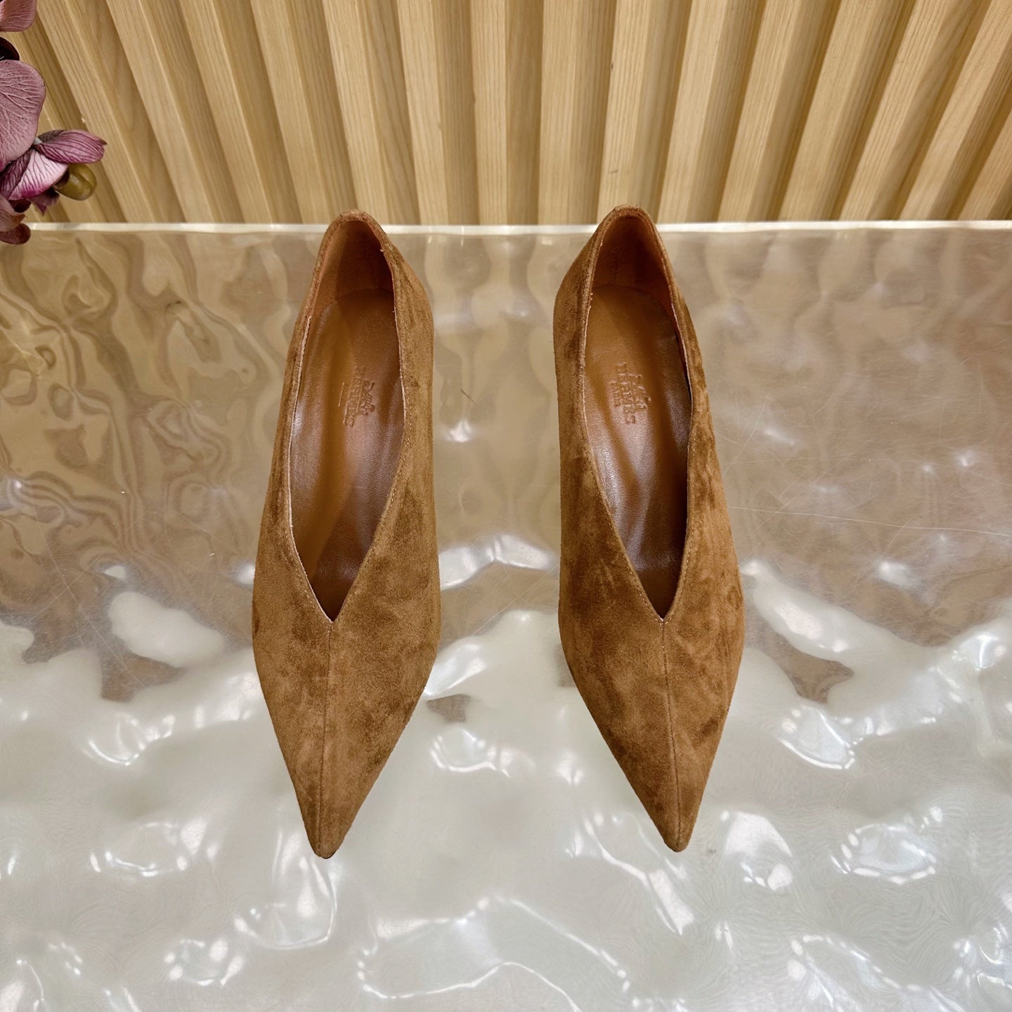 HM Louna 55 Pump 50mm Brown Suede 498197