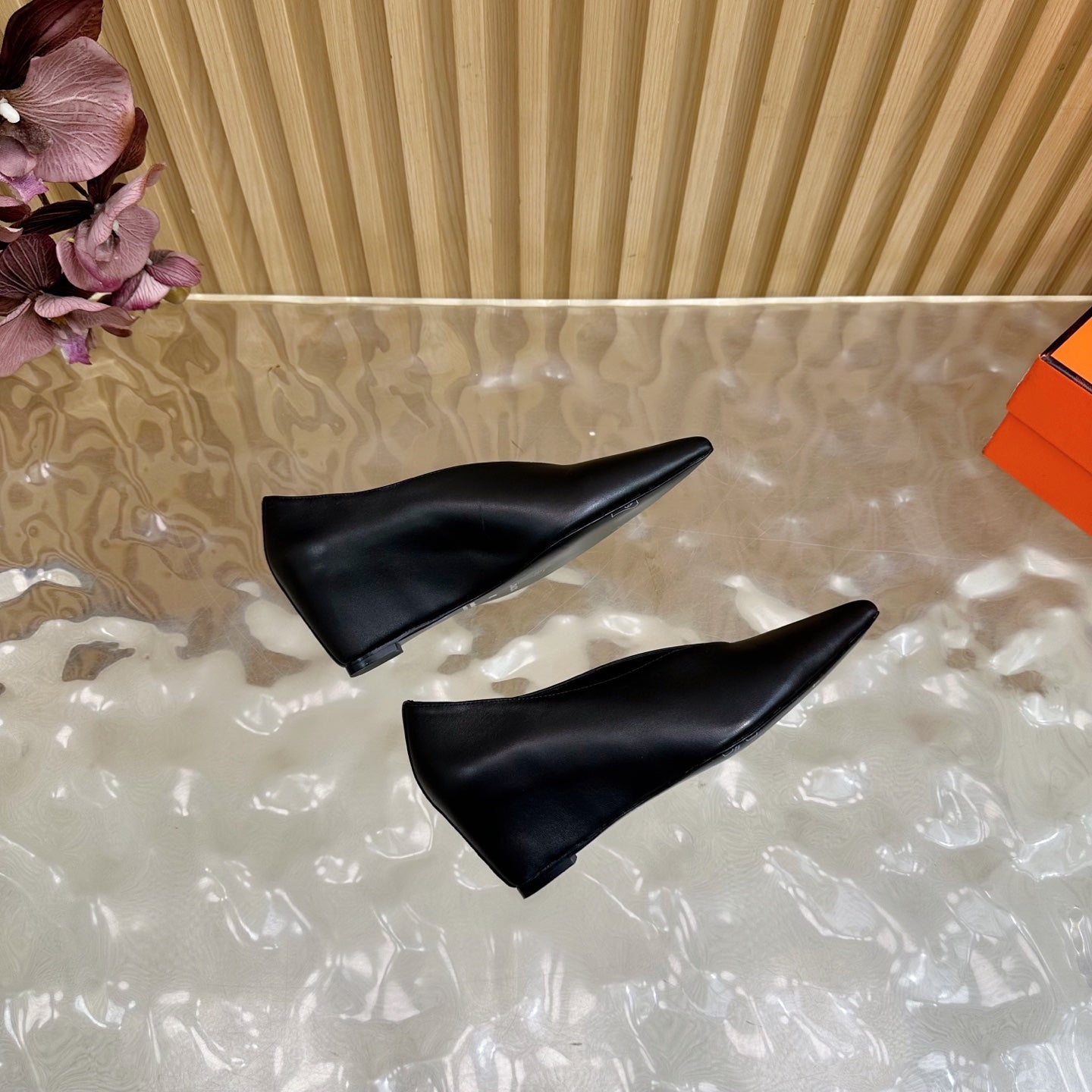 HM Louna 55 Pump 50mm Black Sheepskin 498200